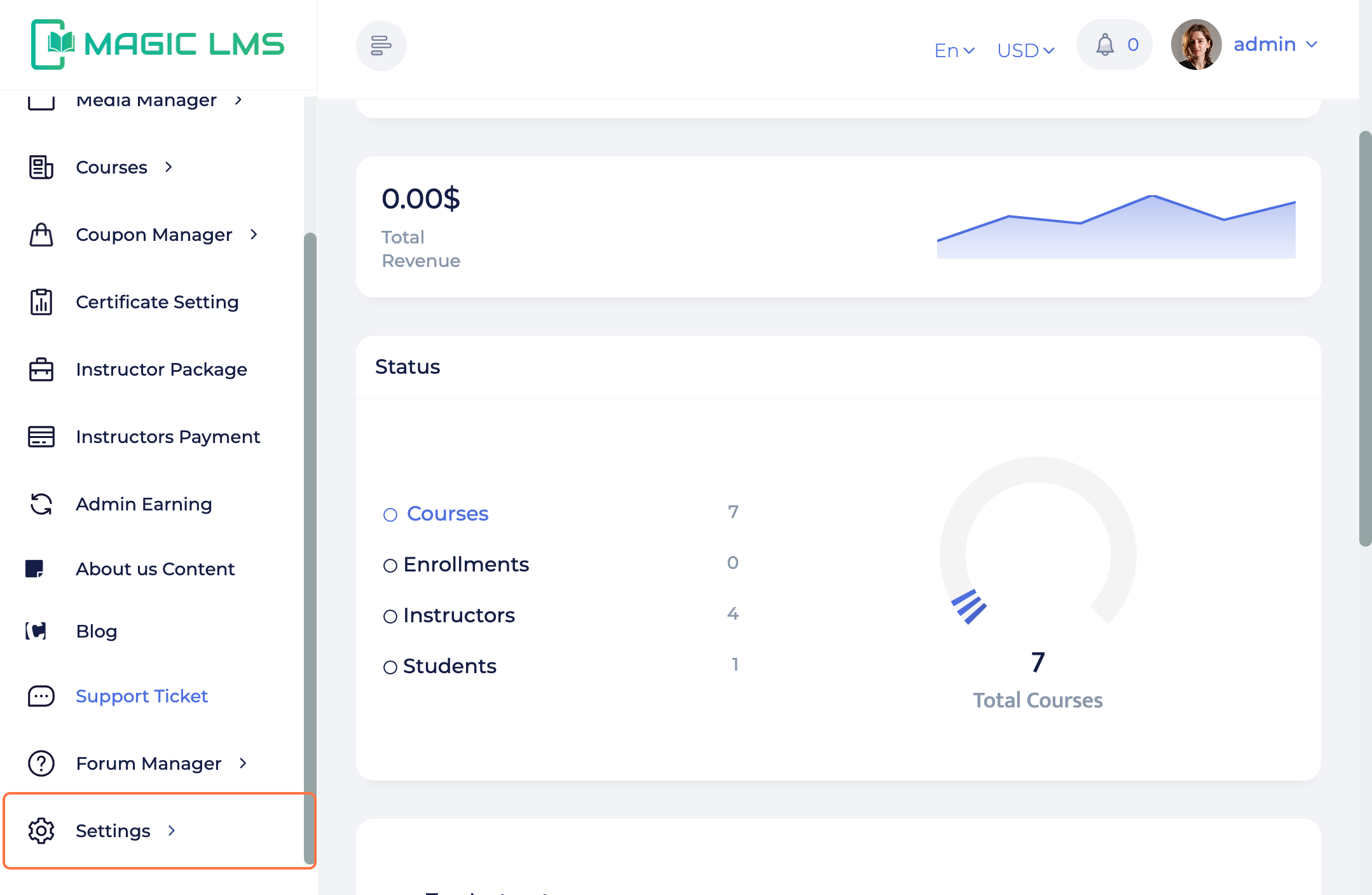 MagicLMS Dashboard