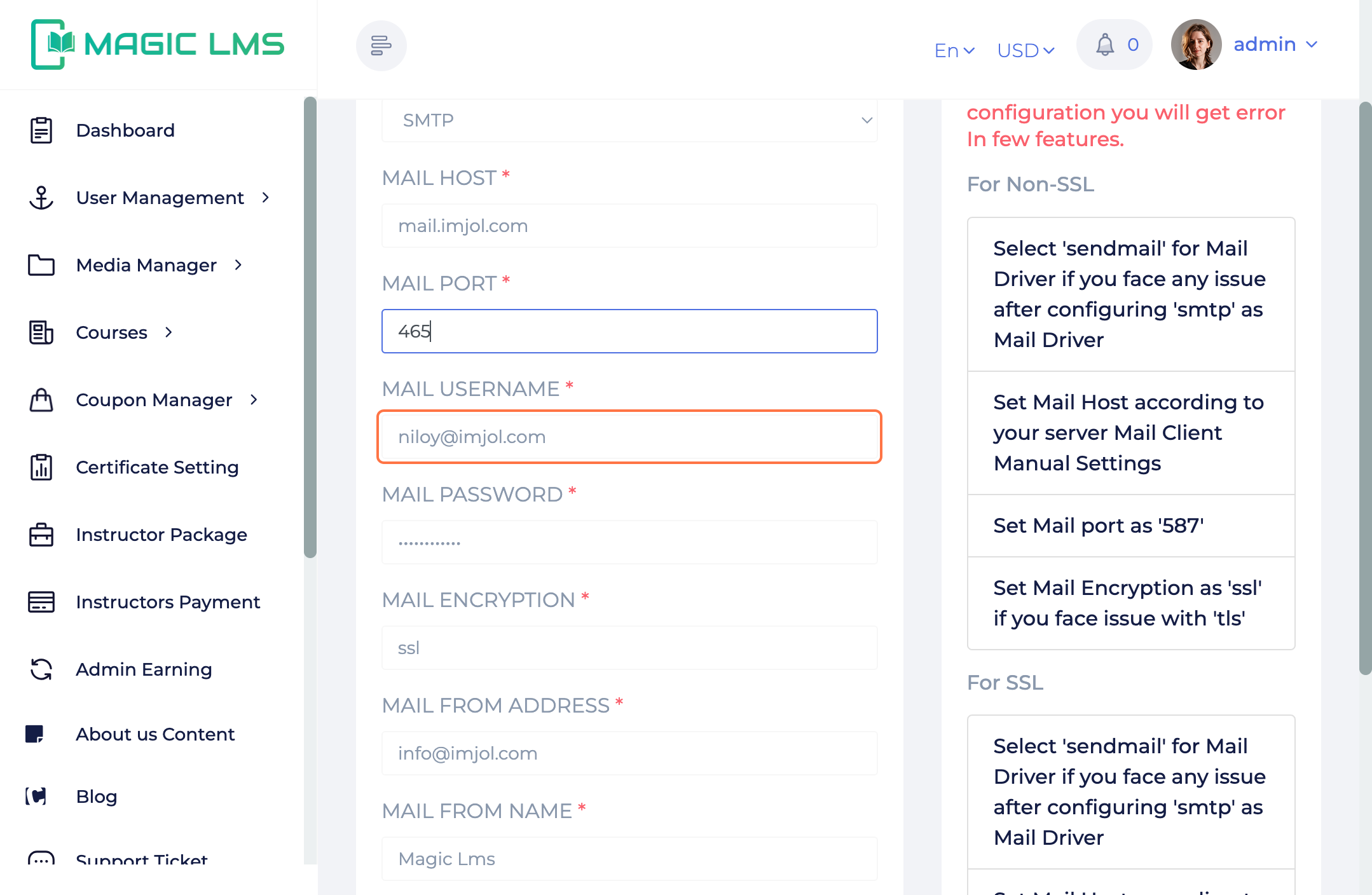 MagicLMS Dashboard
