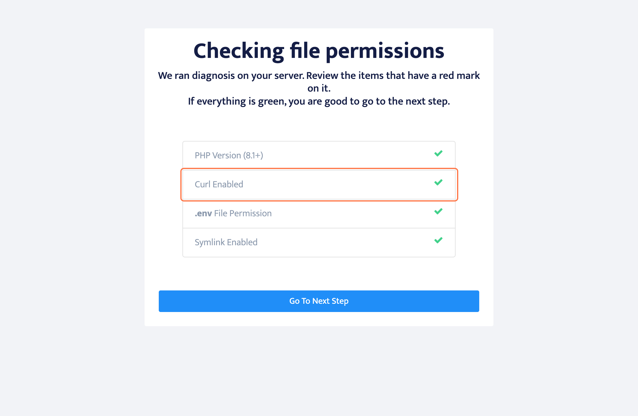 apllication setup page via user domain