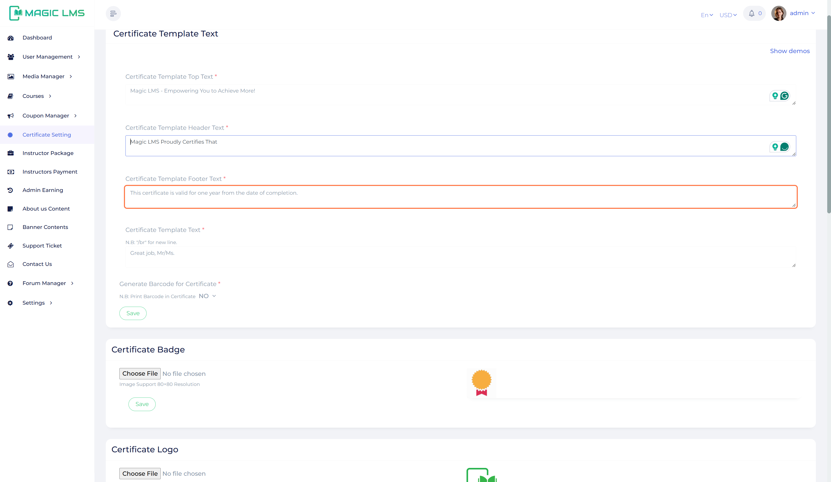 certificate manager