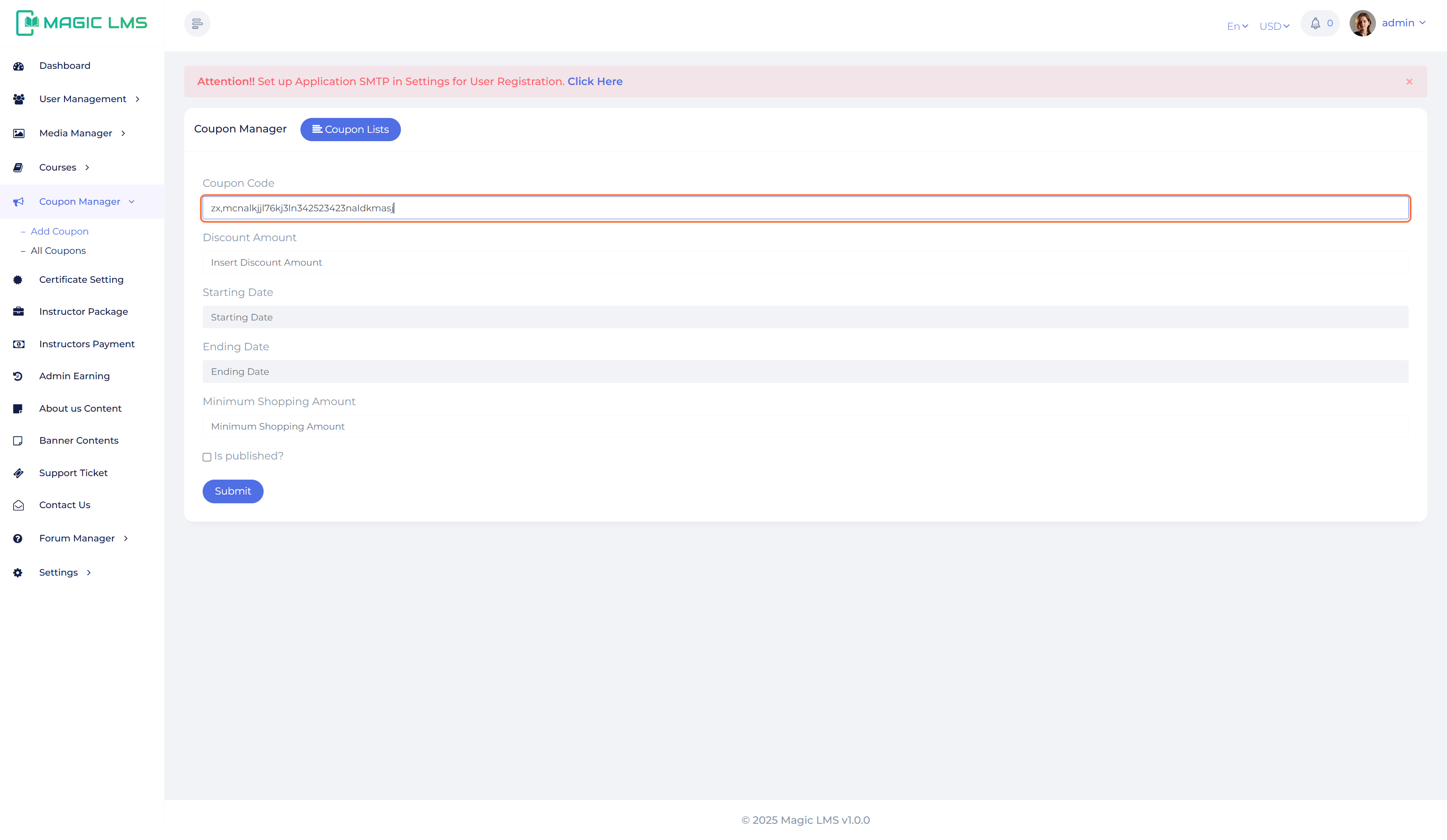 coupon manager