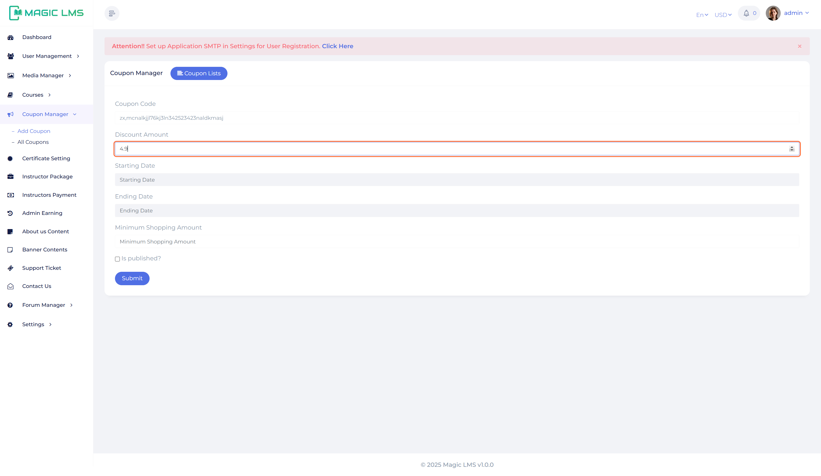 coupon manager