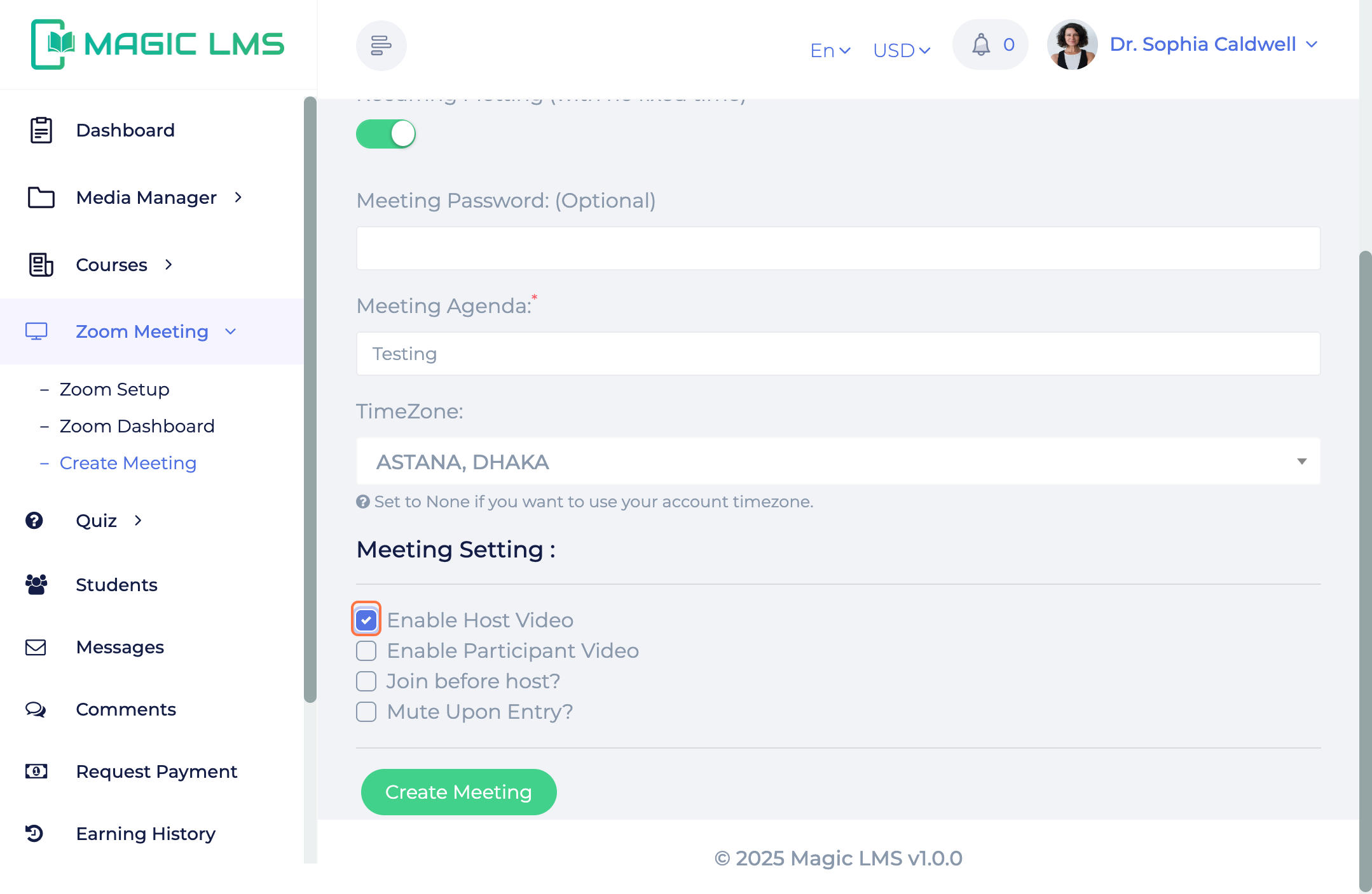 MagicLMS Zoom meeting