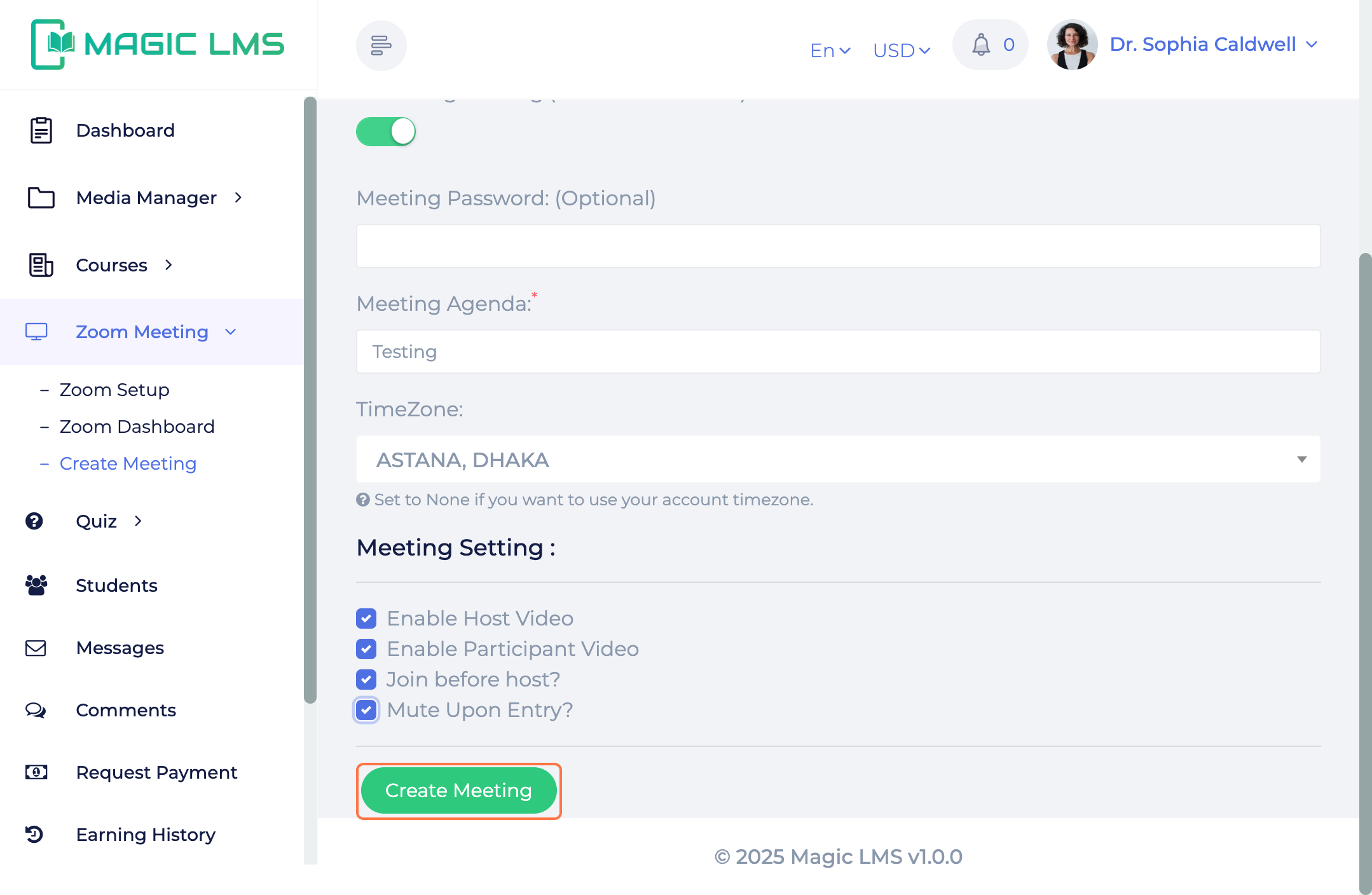 MagicLMS Zoom meeting