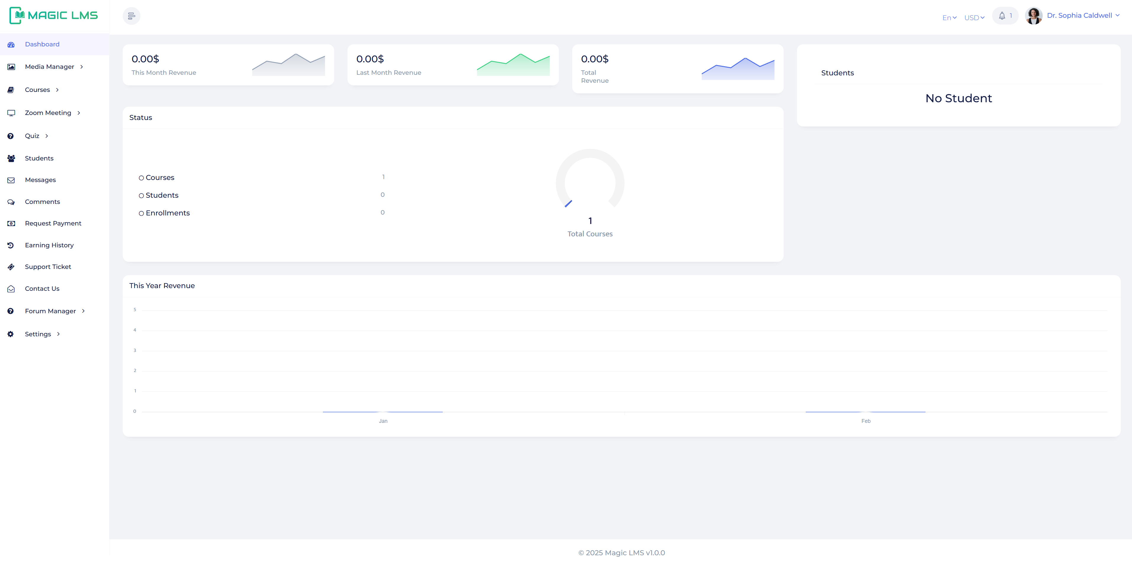 instructor dashboard