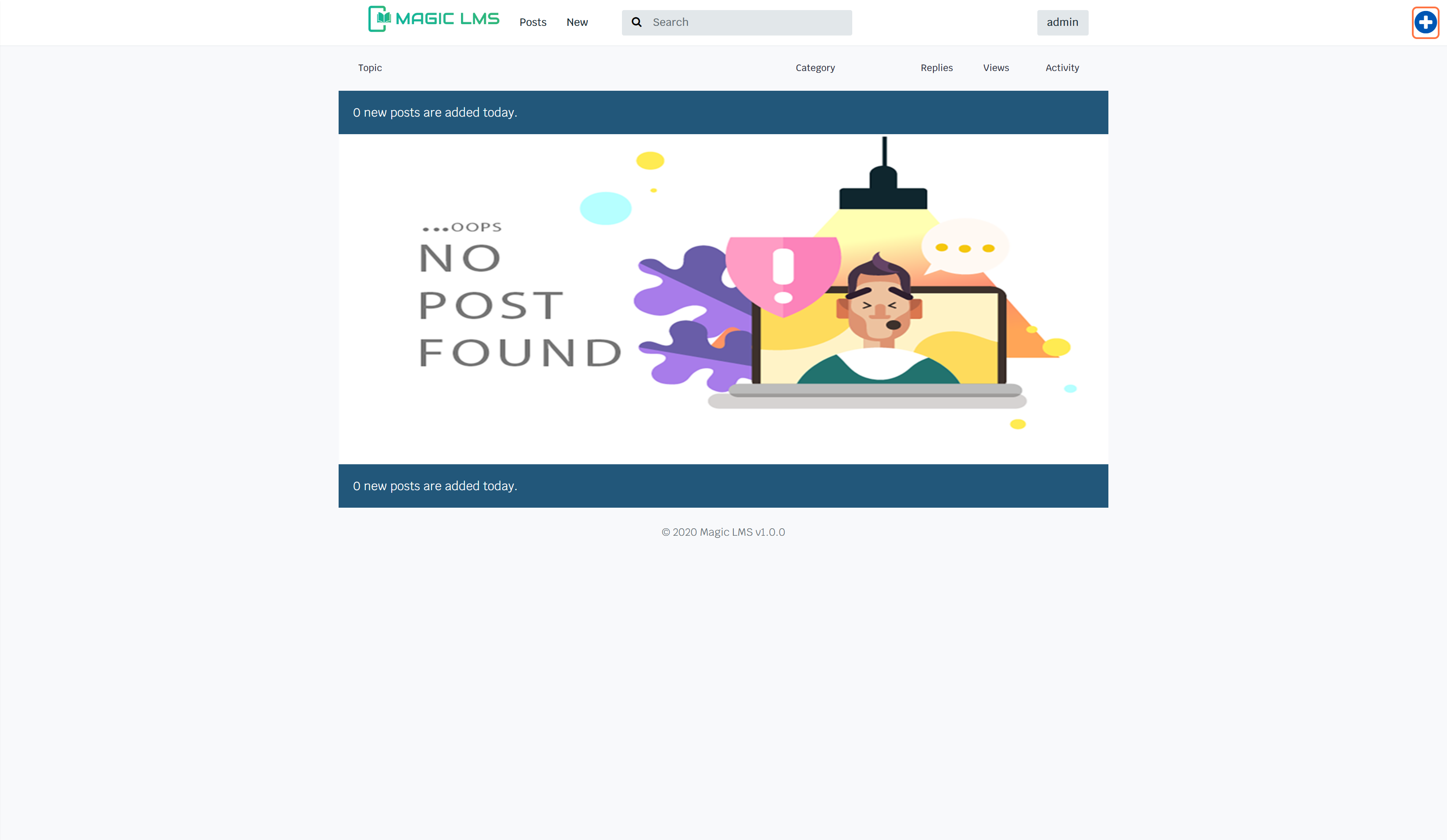 forum manager with 3 category