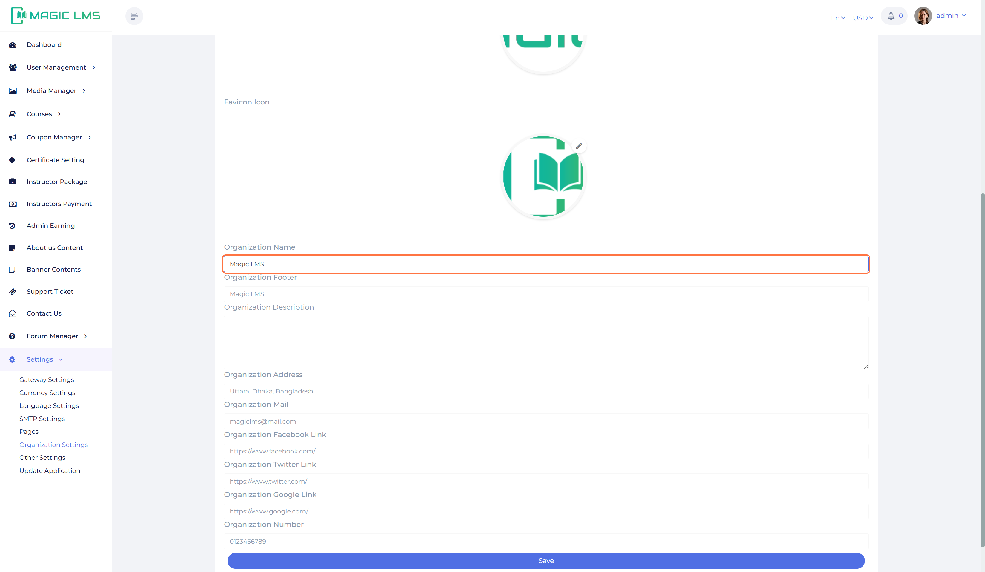 organization setup windows