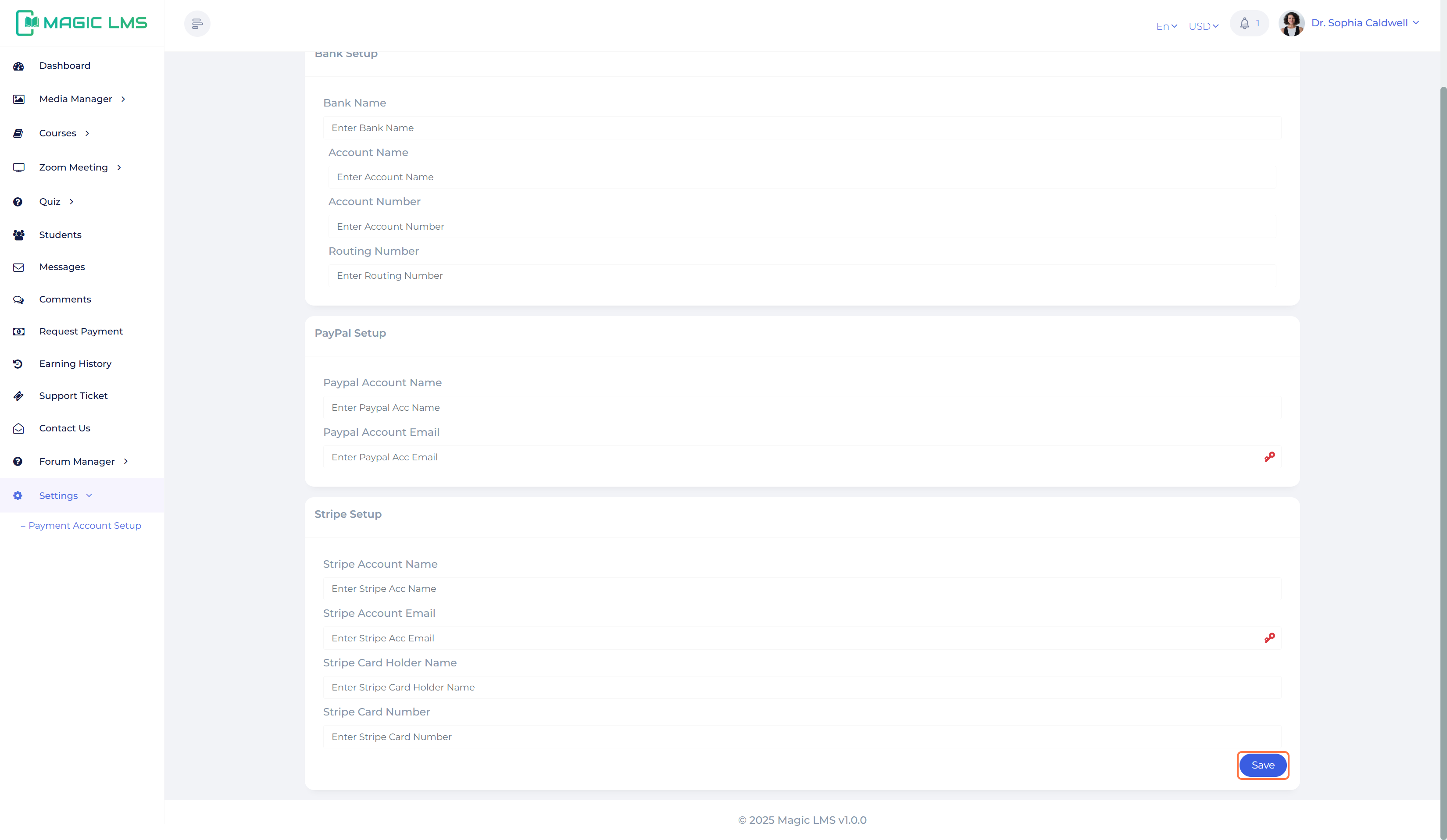 payment request window