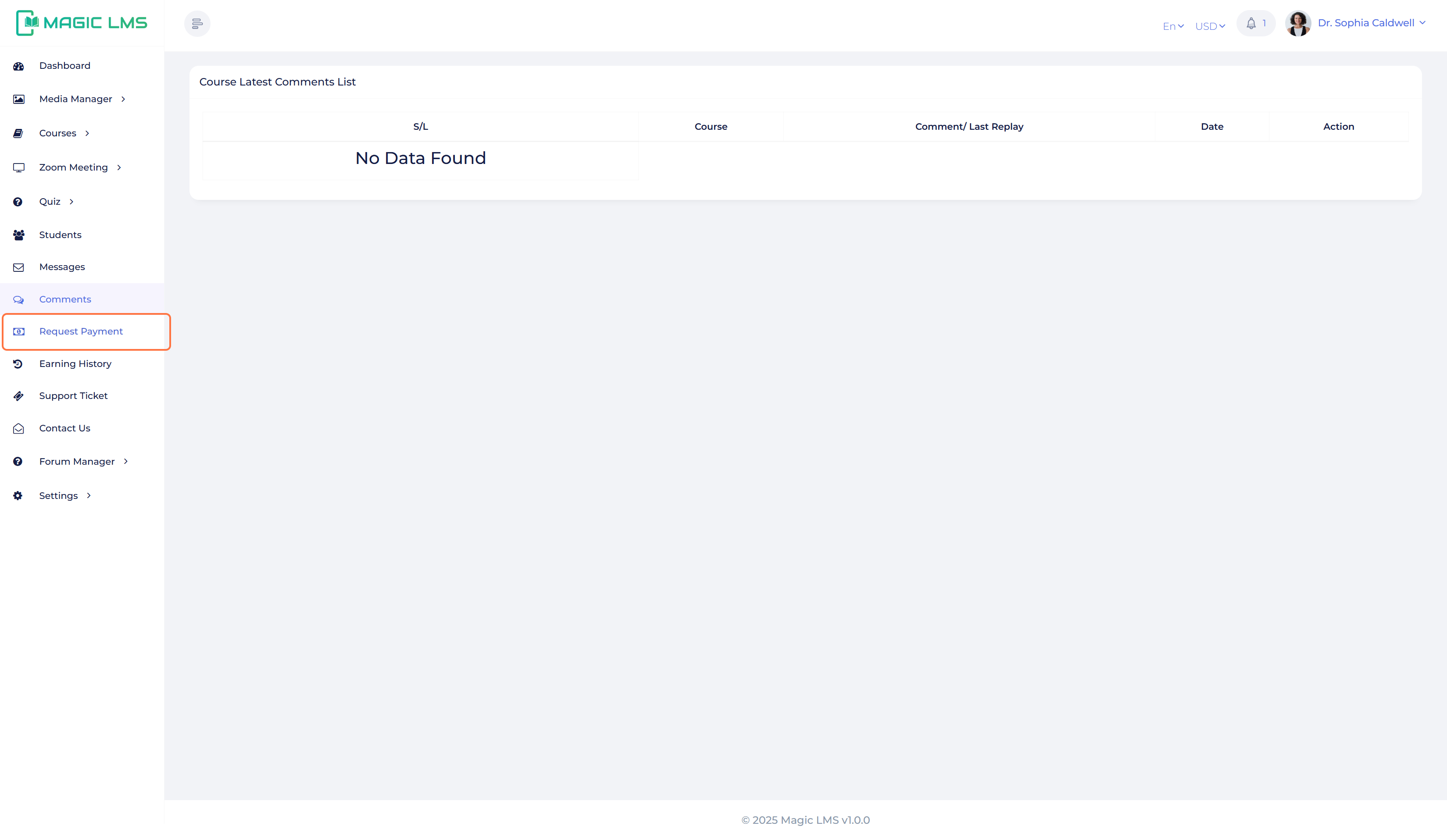 payment request window