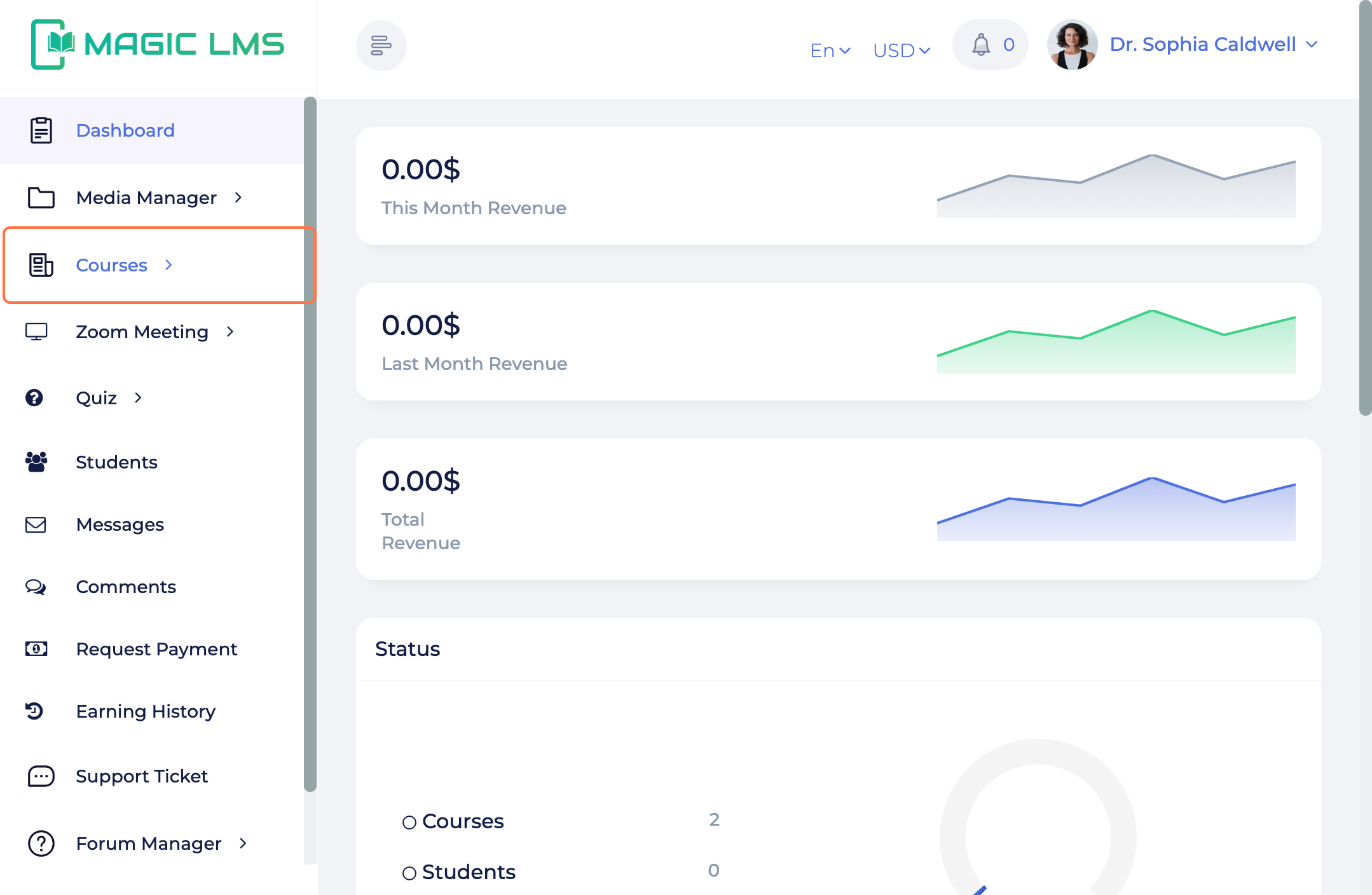 MagicLMS Dashboard