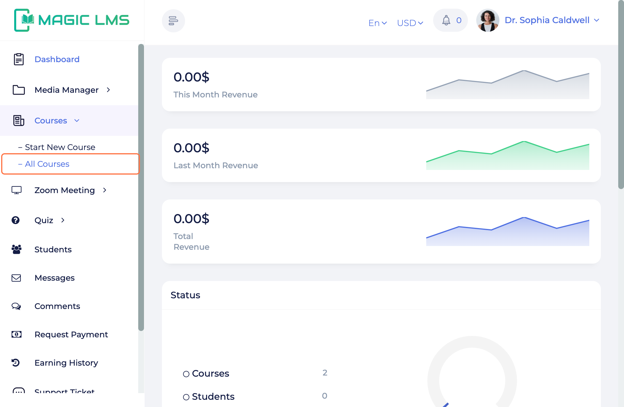 MagicLMS Dashboard